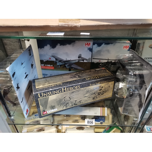 806 - x5 Hobbymaster, Corgi 1/72 Aircraft and Helicopters 1/48 all complete in boxes and bubble packs