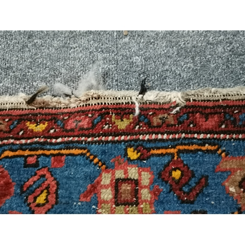 1232 - 3 x Antique rugs in mostly reds , blue and white 1.9m x 1.2m plus 1.8 x 1.3m 2m x 1.