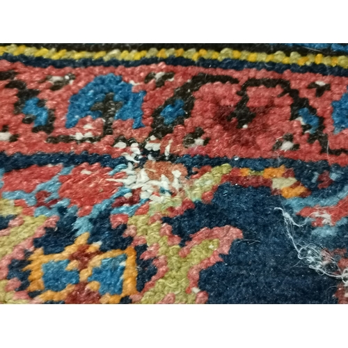 1232 - 3 x Antique rugs in mostly reds , blue and white 1.9m x 1.2m plus 1.8 x 1.3m 2m x 1.