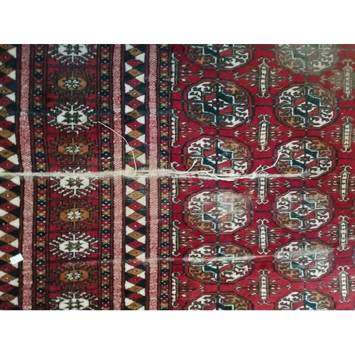 1232 - 3 x Antique rugs in mostly reds , blue and white 1.9m x 1.2m plus 1.8 x 1.3m 2m x 1.