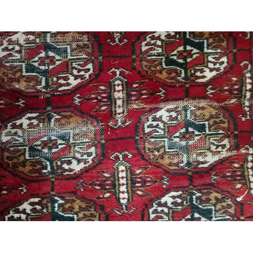 1232 - 3 x Antique rugs in mostly reds , blue and white 1.9m x 1.2m plus 1.8 x 1.3m 2m x 1.