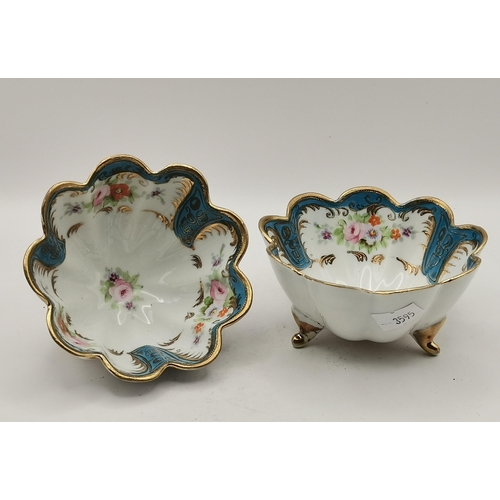 105 - A Pair of Noritake footed dishes and vases backstamped Noritake Made in Japan