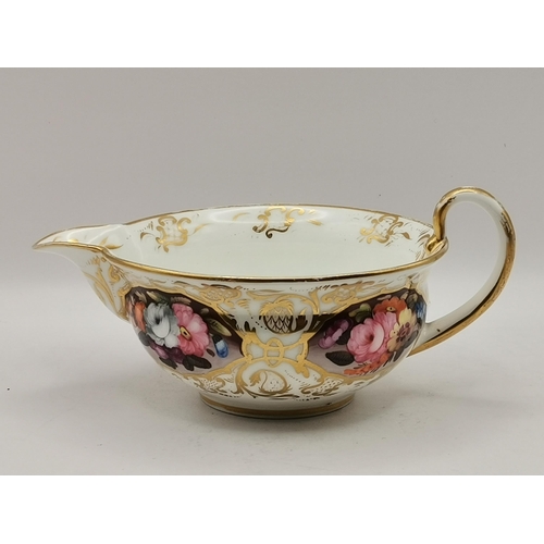 106 - A Coalport 'Felt Spar' hand painted porcelain tea service with gold gilt decoration - Tea Pot, Milk ... 