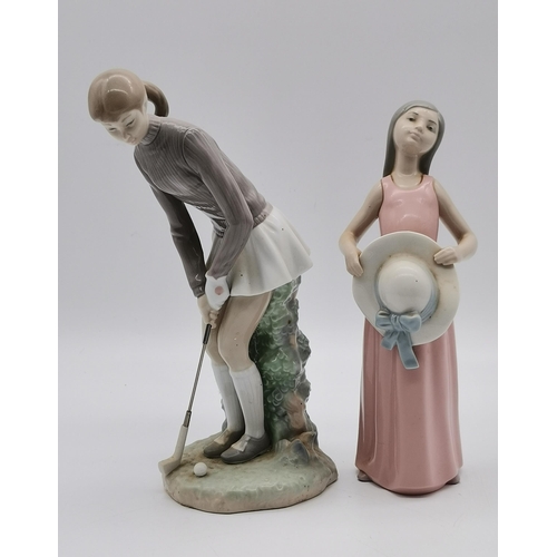 111 - Lladro 'Female Golfer' produced between 1972-1992 4851 sculpted by Vincente Martinez H27.5cm plus Ll... 