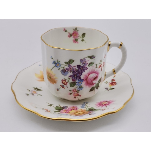 134 - Royal Crown Derby Tea Set - Derby Posies Demitasse cups and saucers (8), sugar bowl and Milk jug