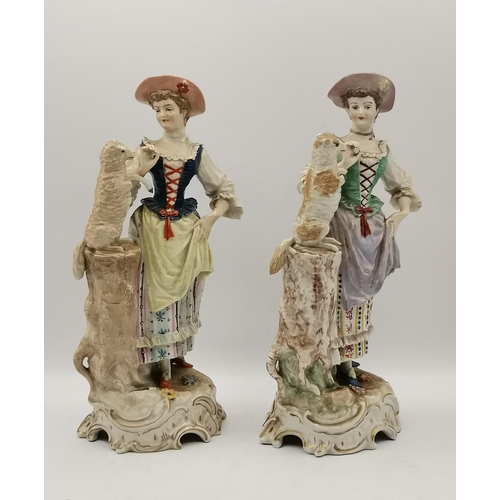 159 - x2 Dresden Porcelain figures, x2 Capo di Monte porcelain figures and Doulton 