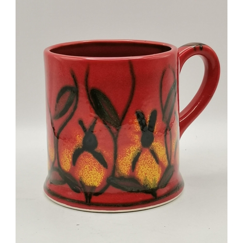 168 - A Collection of mixed ceramics - including Anita Harris Mug abstract Flame red, black and yellow bac... 