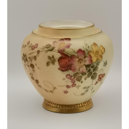 227 - Royal Worcester Jar purple stamp RN227309 1720 H16.5cm no lid, Royal Worcester Blush Ivory Pot Pourr... 