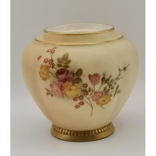 227 - Royal Worcester Jar purple stamp RN227309 1720 H16.5cm no lid, Royal Worcester Blush Ivory Pot Pourr... 