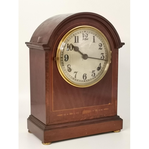 31 - Two Inlaid Mantel clocks one stamped Wurttemberg and one Stamped WML Gilbert clocks