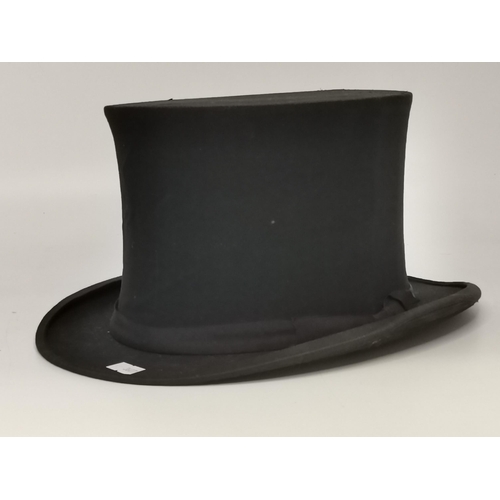 44 - Antique collapsible Opera top hat by Christys' London in flat box