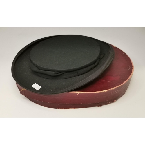 44 - Antique collapsible Opera top hat by Christys' London in flat box