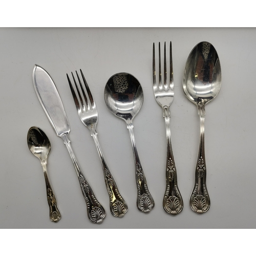 72 - A silver-plated canteen of flatware for eight persons by Viners of Sheffield, King's pattern, compri... 