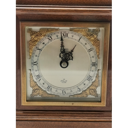 77 - An Elliott mantel clock, late 20th Century, retailed by Ainsworth Blackburn, the dial signed and wit... 