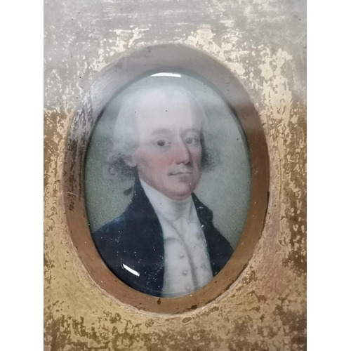 85 - Early Gilt frame with portrait plaque miniature