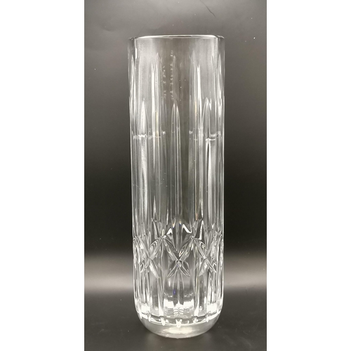 91 - Two Waterford Crystal Vases one with box H31cm and H26cm