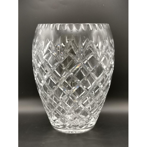 91 - Two Waterford Crystal Vases one with box H31cm and H26cm