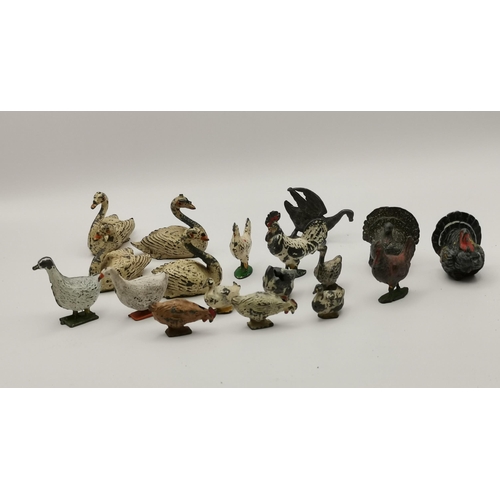 251 - A collection of Antique Lead Animals and farming/country lead figures