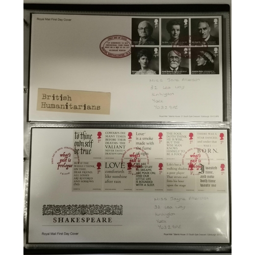 291 - Four albums of assorted First Day Covers, loose stamps, commemorative coins and coin covers, etc., v... 