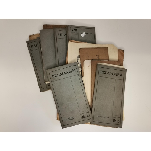 297 - Box of vintage stamps and leaflets and certificate from the  Pelman institute