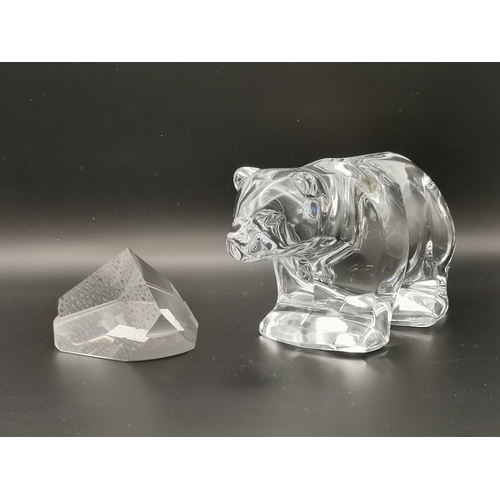 299 - An assorted selection of collectables comprising a Waterford crystal polar bear paperweight; an Inui... 