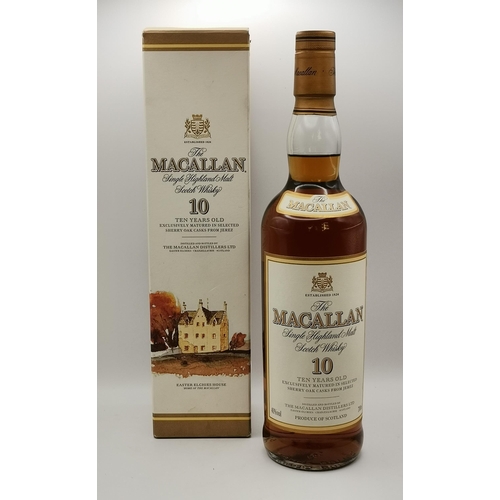 303 - The Macallan Single Highland Malt Scotch Whisky, 10 years old, 1990s bottling, matured in selected s... 