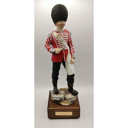 308 - A collection of military model figures, including 'The Gentleman Soldier' in pewter by Chilmark, lim... 