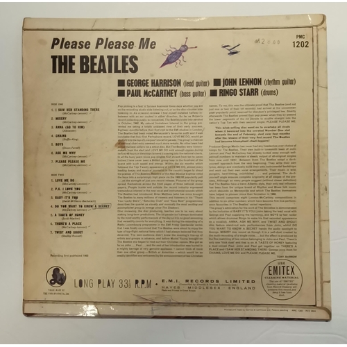 325 - The Beatles, three vinyl LP albums comprising 'HELP!' (first press), 'Please Please Me' and 'with th... 