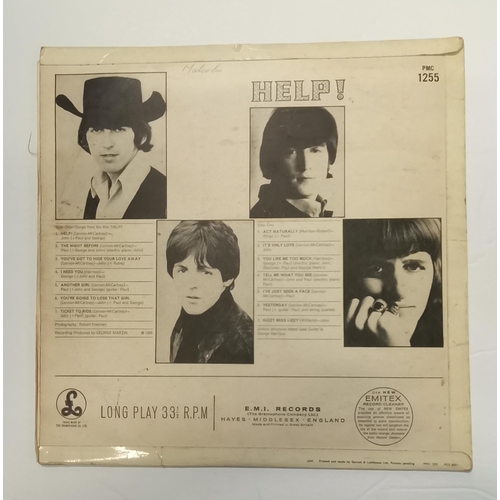 325 - The Beatles, three vinyl LP albums comprising 'HELP!' (first press), 'Please Please Me' and 'with th... 