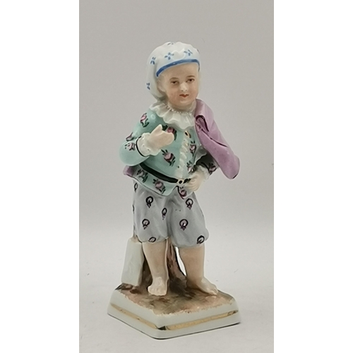 326 - A collection of German pottery including Meissen figurines and candle sticks and Half doll glazed bu... 