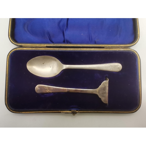 355 - A small collection of assorted silver flatware, George III and later, including a Scottish silver ta... 