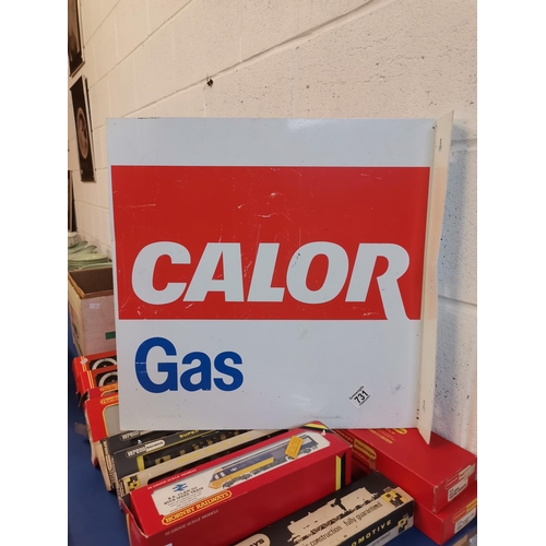 731 - CALOR Gas metal sign (double sided) 49cm x 49cm