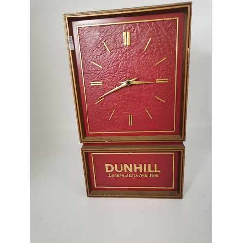 738 - Vintage Dunhill Advertising clock, limited edition print Laurel and Hardy 