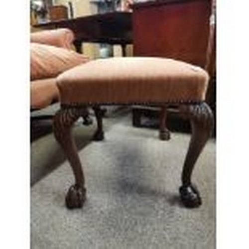 729a - Regency upholstered mahogany footstool