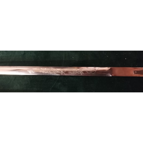 2 - A late 19th Century black japanned sword-stick walking cane with copper domed pommel, collar and tip... 