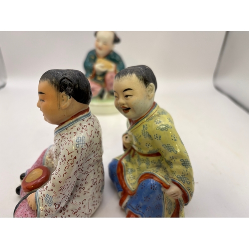 184 - Set of Three Chinese Porcelain Child figurines