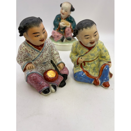 184 - Set of Three Chinese Porcelain Child figurines