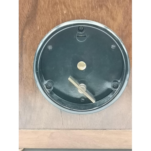 76 - Elliott Queen Anne Style miniature bracket clock with gilt dial and silvered chapter ring contained ... 