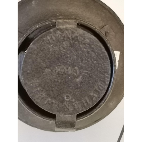 51 - A First World War trench lantern, by Hinks Birmingham, dated 1918 to cover, with swing handle. 32cm ... 