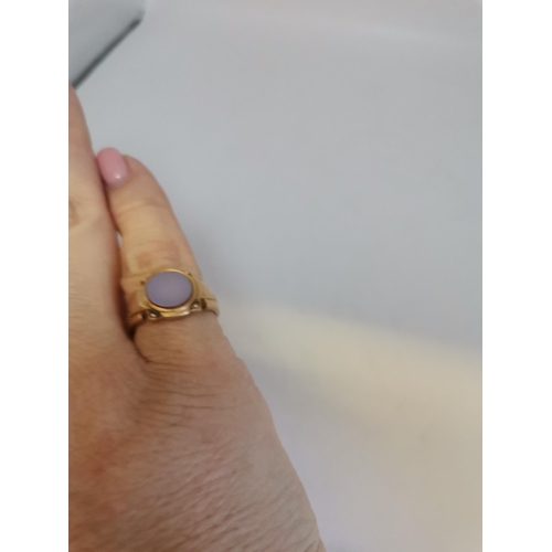 435 - A lady's 9 carat gold expanding bracelet wristwatch, the banded champagne circular dial with black A... 