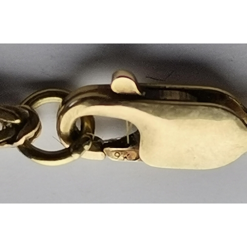 441 - A 9 carat gold byzantine chain, hallmarked Sheffield 375. 49cm long, 12.4g