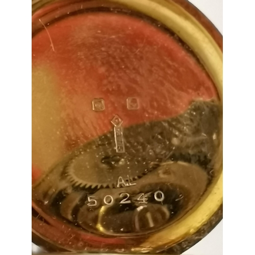 456 - A lady's 9 carat gold wristwatch, the white circular dial unsigned, with Arabic numerals, blued stee... 