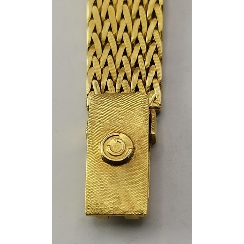 459 - A lady's 18 carat gold bracelet wristwatch, the silvered circular dial signed Certina, with blued st... 