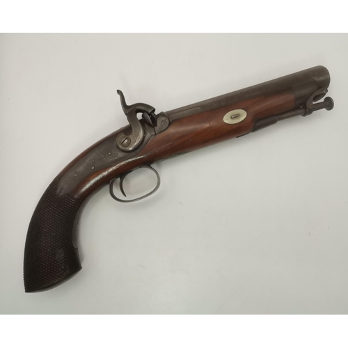 468 - Allen & Thurber: A 19th Century American pepperbox six shot percussion revolving pistol, the 3⅜ (8.5... 