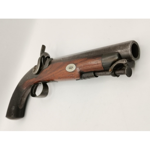 468 - Allen & Thurber: A 19th Century American pepperbox six shot percussion revolving pistol, the 3⅜ (8.5... 