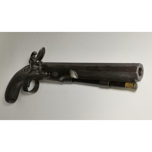 470 - Smith of London: A late 18th/early 19th Century flintlock duelling pistol, the 9¾