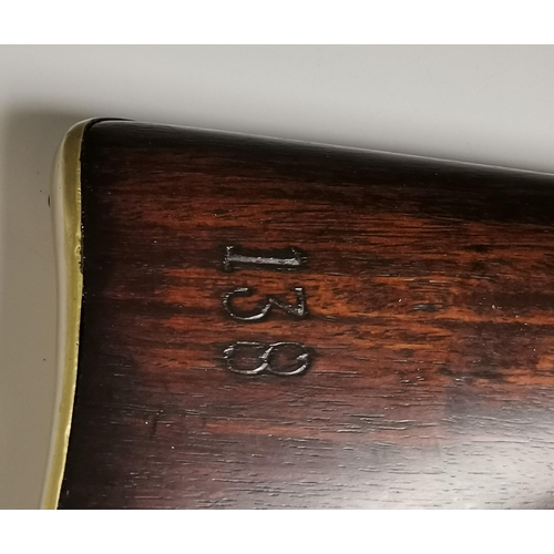 471 - A non-working copy of a flintlock knee blunderbuss, with 9½