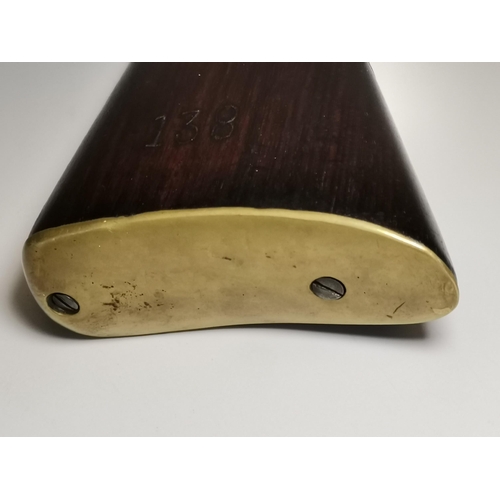 471 - A non-working copy of a flintlock knee blunderbuss, with 9½