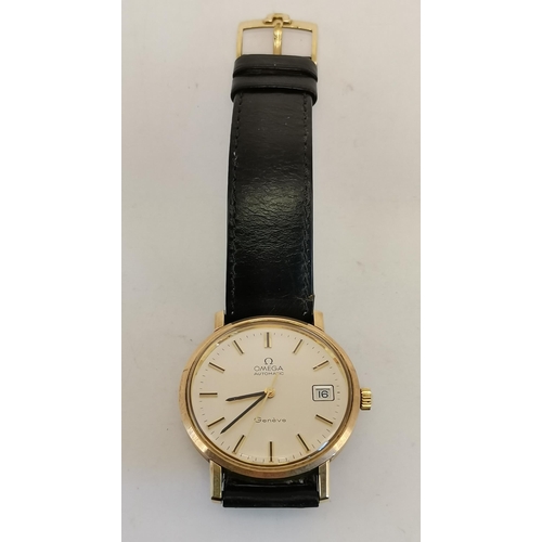 482A - A gent's automatic wristwatch, late 1960s/early 1970s, the circular champagne dial signed Omega Auto... 