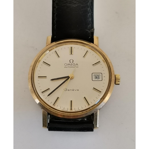 482A - A gent's automatic wristwatch, late 1960s/early 1970s, the circular champagne dial signed Omega Auto... 